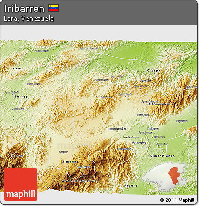 Physical 3D Map of Iribarren