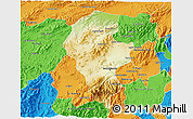 Physical 3D Map of Iribarren, political outside