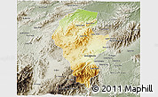 Physical 3D Map of Iribarren, semi-desaturated