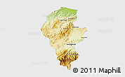 Physical 3D Map of Iribarren, single color outside