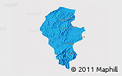 Political 3D Map of Iribarren, cropped outside