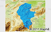 Political 3D Map of Iribarren, physical outside