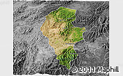 Satellite 3D Map of Iribarren, desaturated