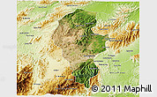 Satellite 3D Map of Iribarren, physical outside