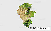 Satellite 3D Map of Iribarren, single color outside