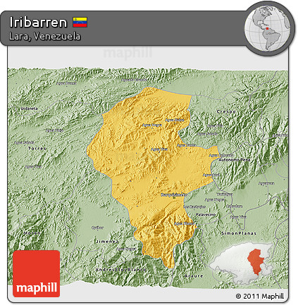 Savanna Style 3D Map of Iribarren