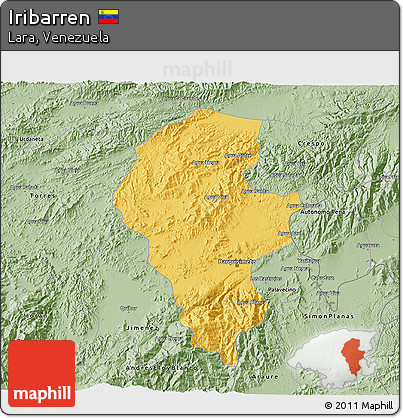 Savanna Style 3D Map of Iribarren