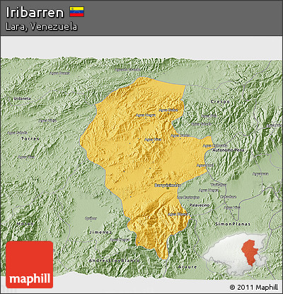 Savanna Style 3D Map of Iribarren