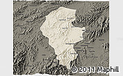 Shaded Relief 3D Map of Iribarren, darken
