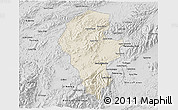 Shaded Relief 3D Map of Iribarren, desaturated