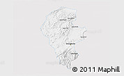 Silver Style 3D Map of Iribarren, single color outside