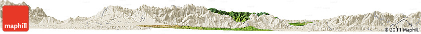Satellite Horizon Map of Iribarren, shaded relief outside