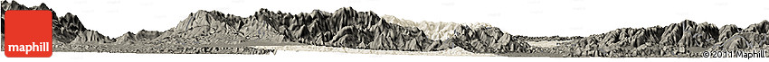 Shaded Relief Horizon Map of Iribarren, darken