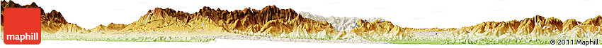 Shaded Relief Horizon Map of Iribarren, physical outside