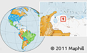 Political Location Map of Iribarren, highlighted country