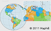 Political Location Map of Iribarren, highlighted parent region, within the entire country