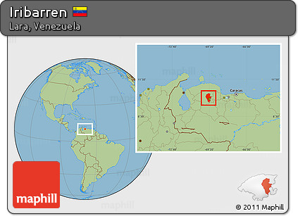 Savanna Style Location Map of Iribarren