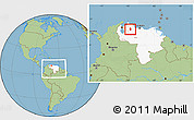 Savanna Style Location Map of Iribarren, highlighted country, within the entire country