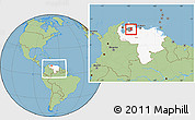 Savanna Style Location Map of Iribarren, highlighted country, highlighted parent region, within the entire country