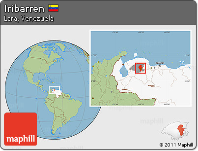 Savanna Style Location Map of Iribarren, highlighted country, highlighted parent region