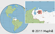 Savanna Style Location Map of Iribarren, highlighted country, highlighted parent region