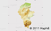Physical Map of Iribarren, cropped outside
