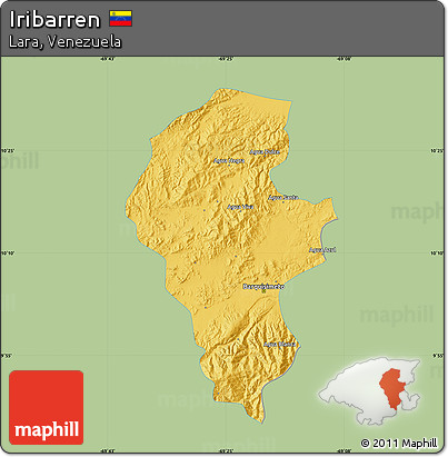 Savanna Style Map of Iribarren, single color outside