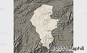 Shaded Relief Map of Iribarren, darken