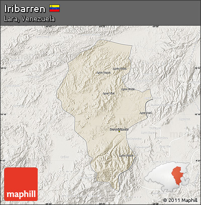 Shaded Relief Map of Iribarren, lighten
