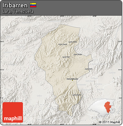 Shaded Relief Map of Iribarren, lighten