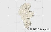 Shaded Relief Map of Iribarren, single color outside