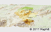 Physical Panoramic Map of Iribarren, lighten