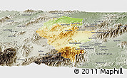 Physical Panoramic Map of Iribarren, semi-desaturated