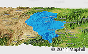 Political Panoramic Map of Iribarren, satellite outside