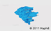 Political Panoramic Map of Iribarren, single color outside