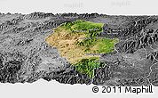 Satellite Panoramic Map of Iribarren, desaturated