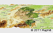 Satellite Panoramic Map of Iribarren, physical outside