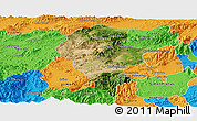 Satellite Panoramic Map of Iribarren, political outside