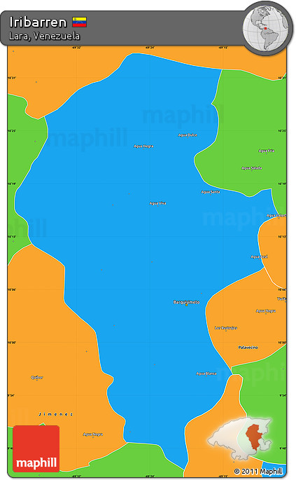 Political Simple Map of Iribarren