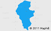 Political Simple Map of Iribarren, single color outside
