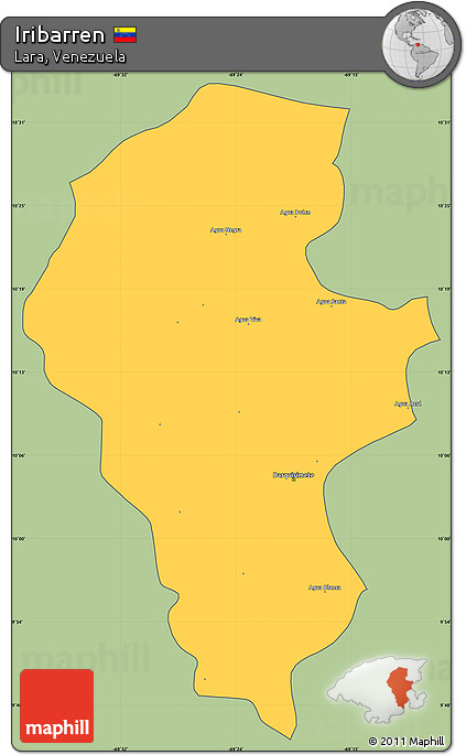 Savanna Style Simple Map of Iribarren, cropped outside