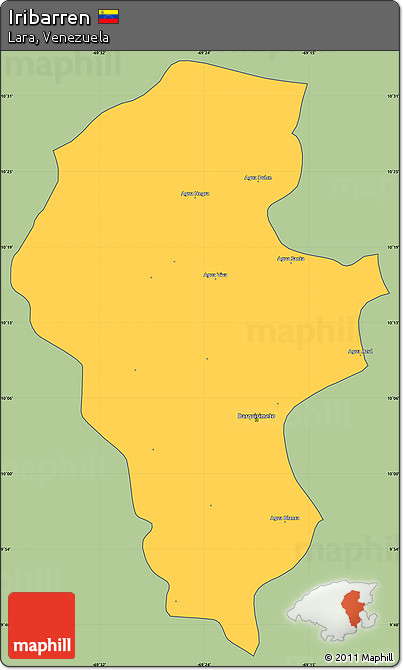 Savanna Style Simple Map of Iribarren, cropped outside