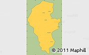 Savanna Style Simple Map of Iribarren, cropped outside