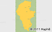 Savanna Style Simple Map of Iribarren, single color outside
