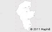 Silver Style Simple Map of Iribarren, cropped outside