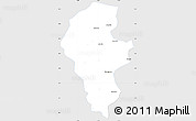 Silver Style Simple Map of Iribarren, single color outside