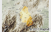 Physical Map of Jimenez, semi-desaturated