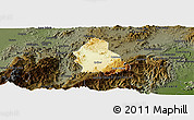 Physical Panoramic Map of Jimenez, darken