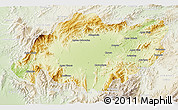Physical 3D Map of Torres, lighten