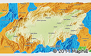 Physical 3D Map of Torres, political outside